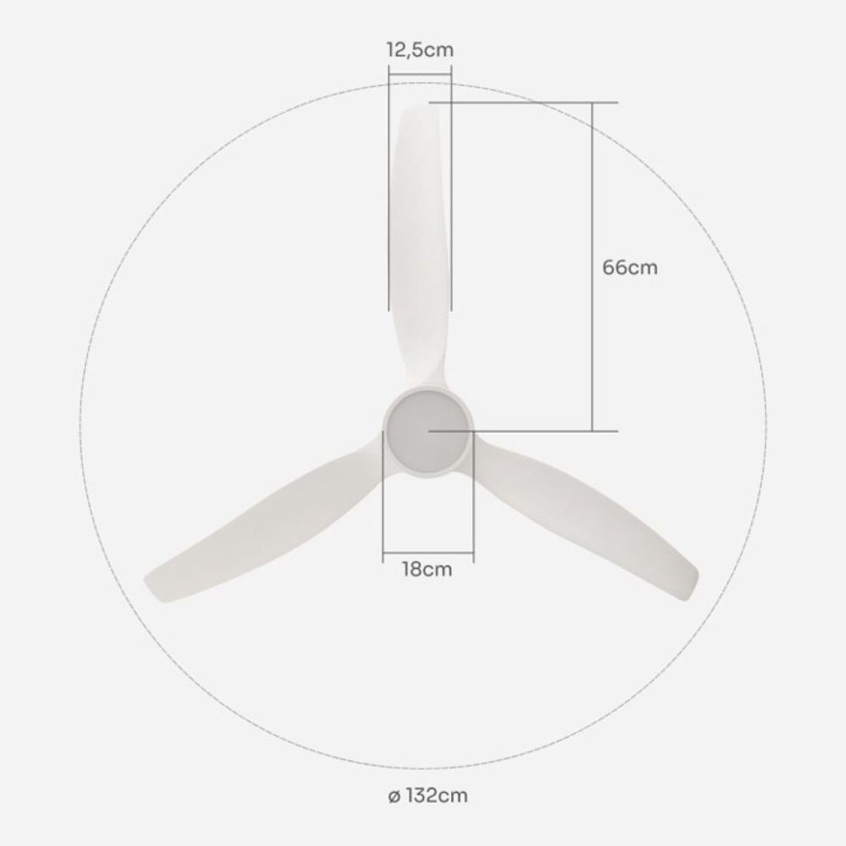 GENERICO - Ventilador de techo función InviernoVerano Luz y control remoto