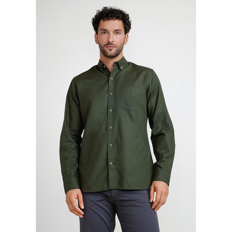 TRIAL - Camisa Oxford Hombre Blake Verde