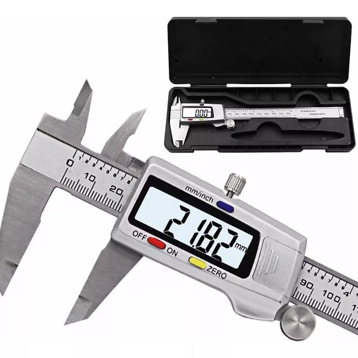 TIOZONEY - Pie De Metro Digital Profesional 0-150mm Con Estuche