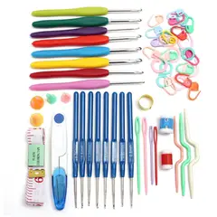 TIOZONEY - 16 tamaño Crochet Set 57 Pin TejerHooks Aguja Yarn Tool