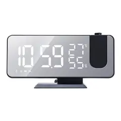 TIOZONEY - Escritorio LED Digital Despertador Radio Termómetro Snooze.