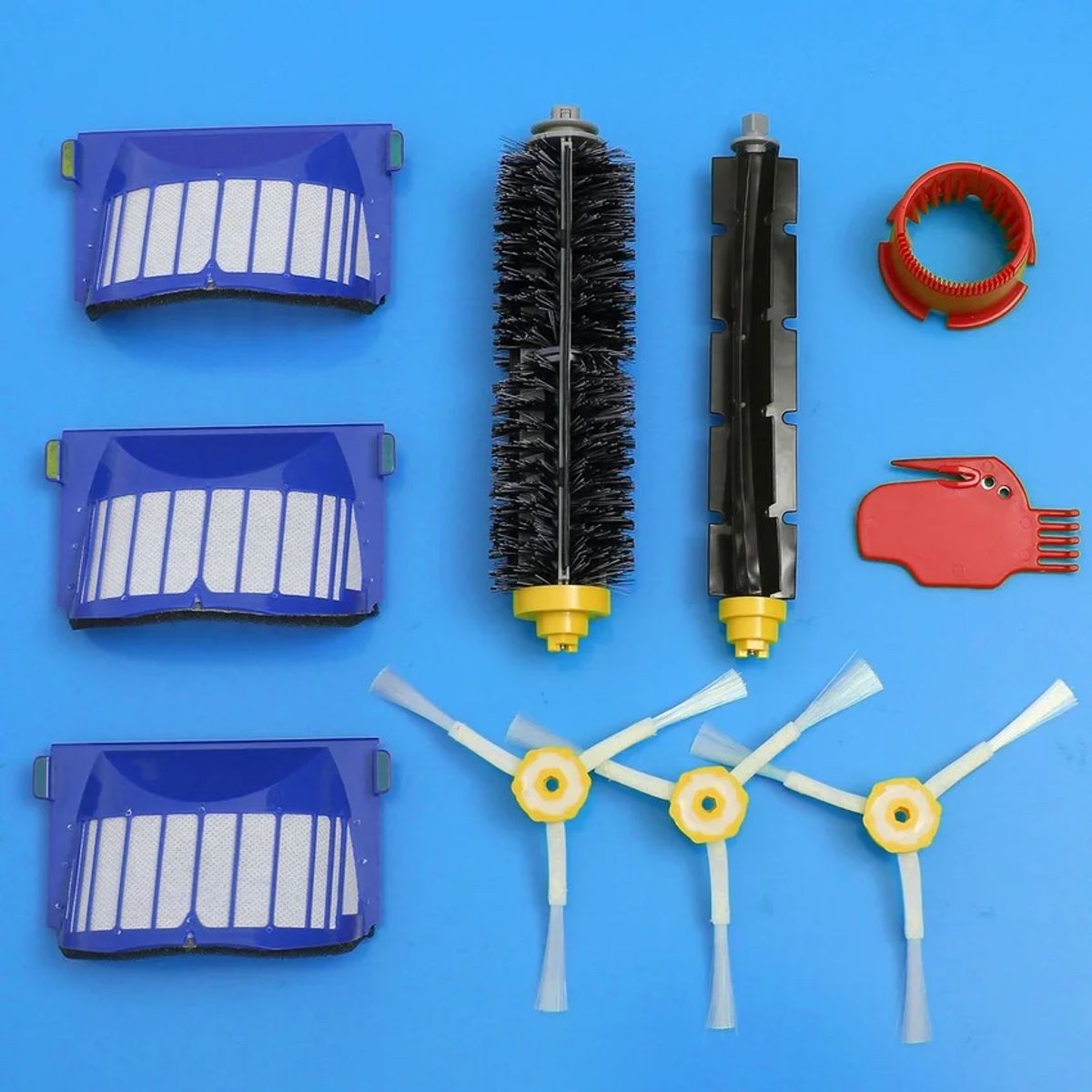 TIOZONEY - kit 10pcs Filtros Cepillos Laterale Cepillo Central Para IRobot Roomba Serie 600