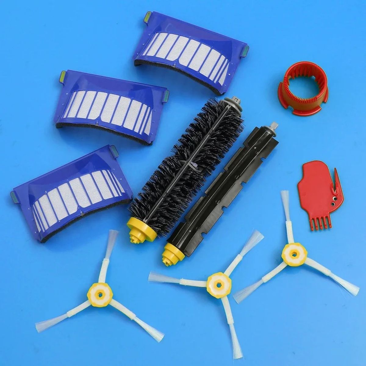 TIOZONEY - kit 10pcs Filtros Cepillos Laterale Cepillo Central Para IRobot Roomba Serie 600