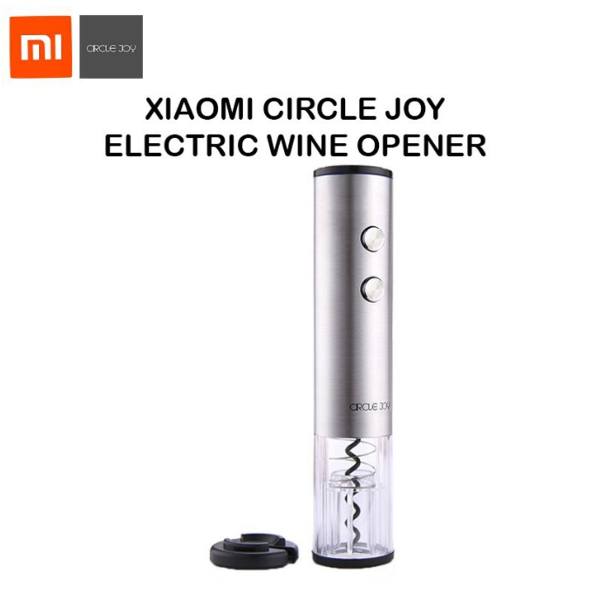 TIOZONEY - Xiaomi Abrebotellas eléctrico Mini tapón de vino de acero inoxidable