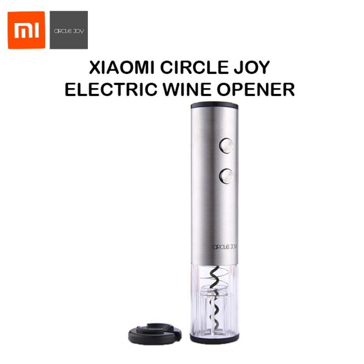 TIOZONEY - Xiaomi Abrebotellas eléctrico Mini tapón de vino de acero inoxidable