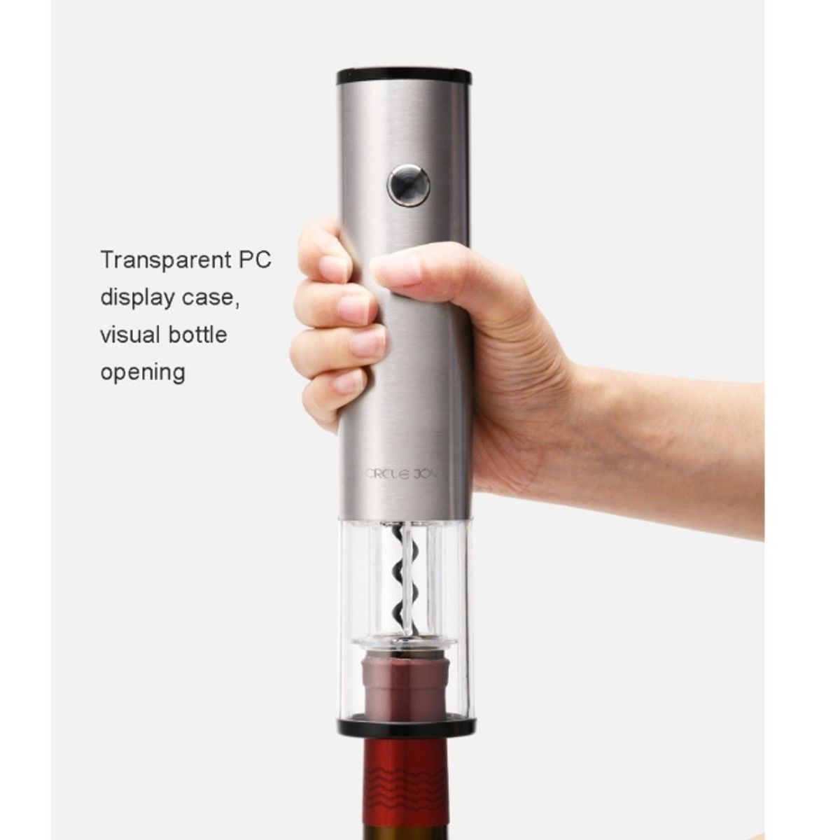 TIOZONEY - Xiaomi Abrebotellas eléctrico Mini tapón de vino de acero inoxidable