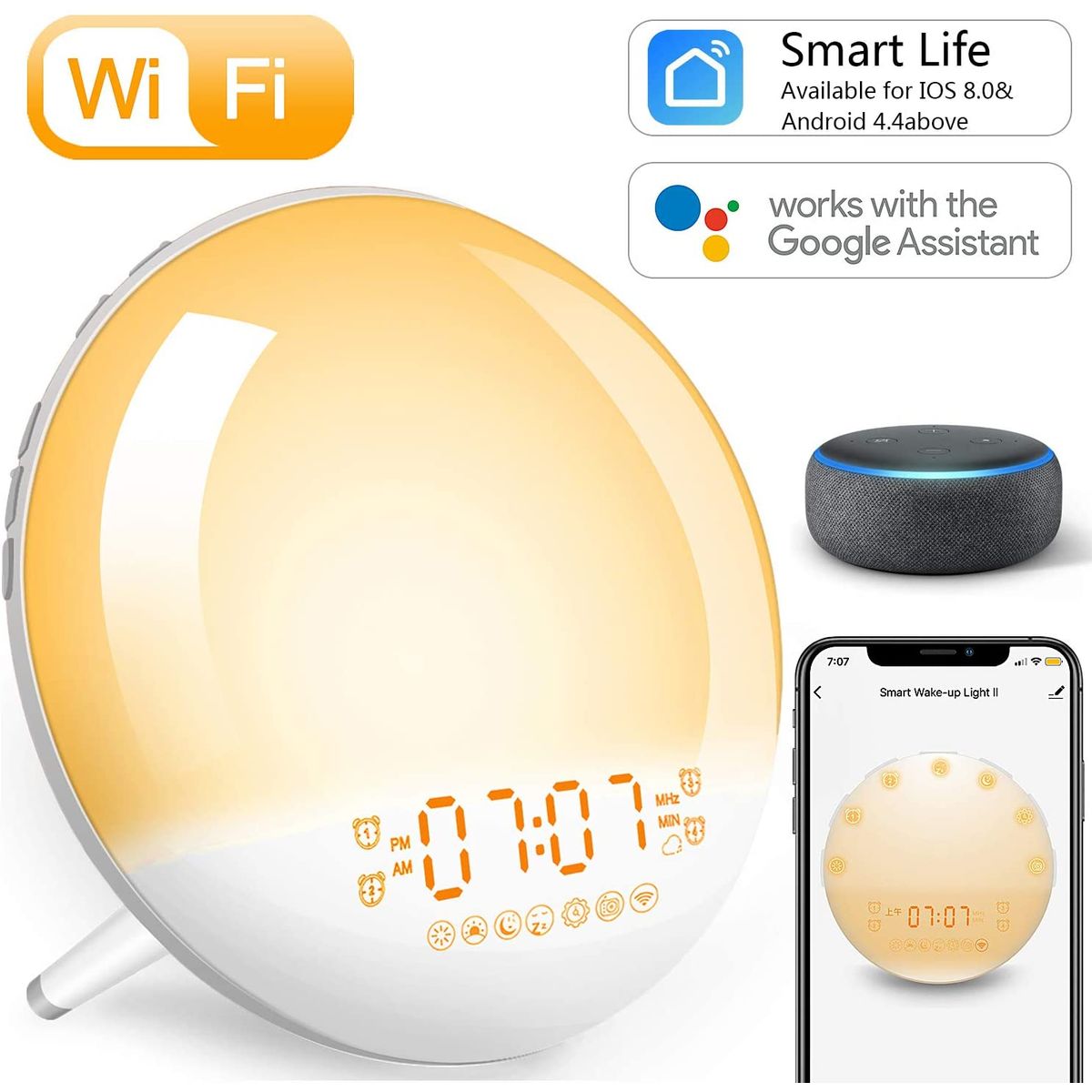 TIOZONEY - Smart Wake Up Light Despertador Luz Inteligente Wifi Control
