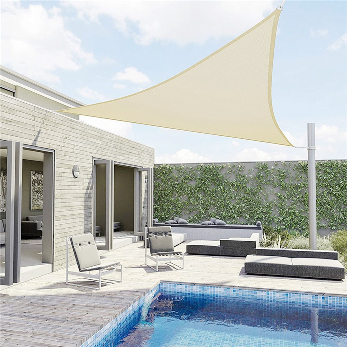 TIOZONEY - Triángulo Toldo Vela Anti-UV Red Exterior