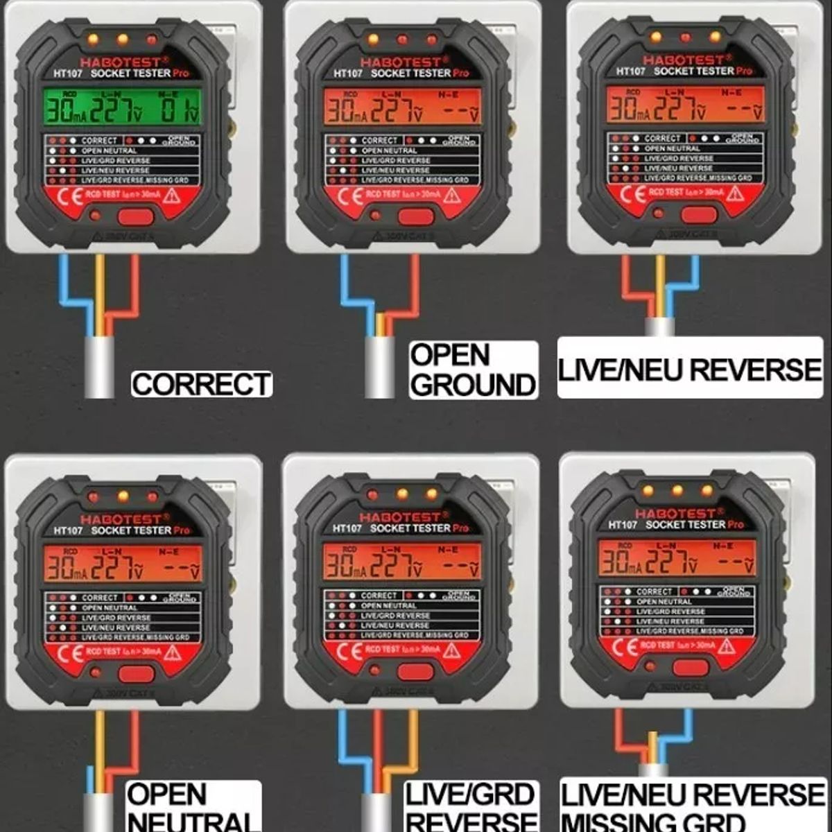 TIOZONEY - Probador Diferencial Tester De Enchufes