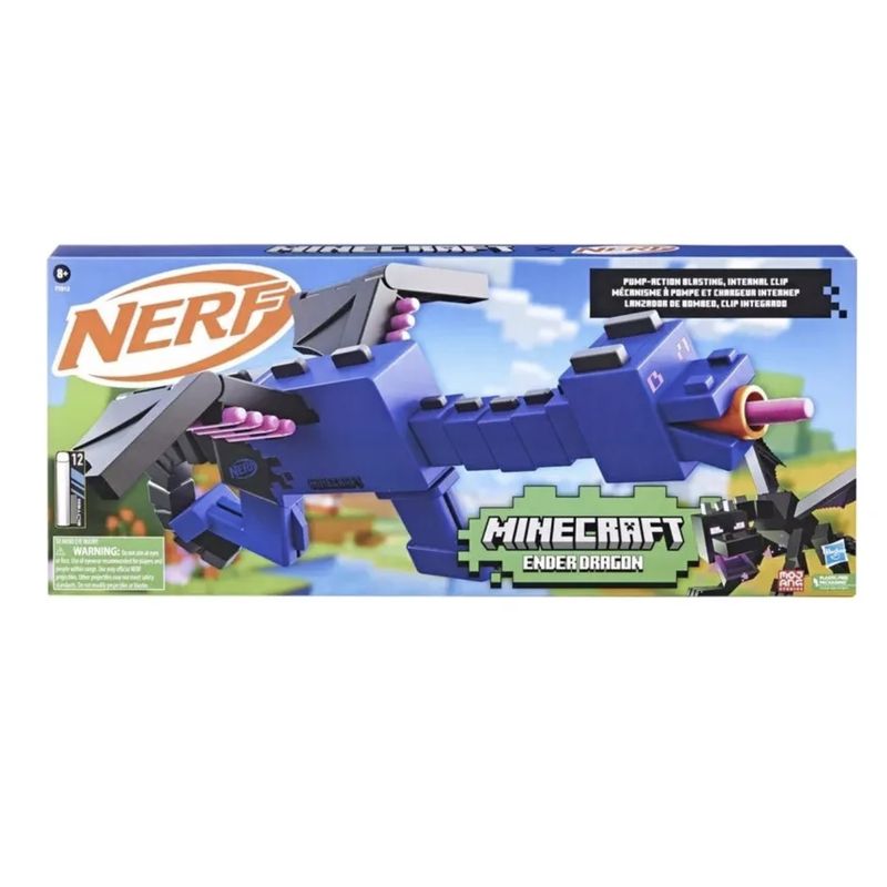 NERF - Lanzador Dardos Nerf Minecraft Ender Dragon