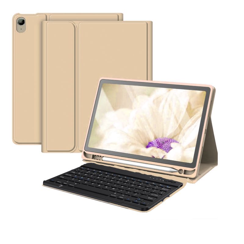JOIGO - Funda Con Teclado Español Para iPad Air 11 M3 2025 Ranura Dorado.