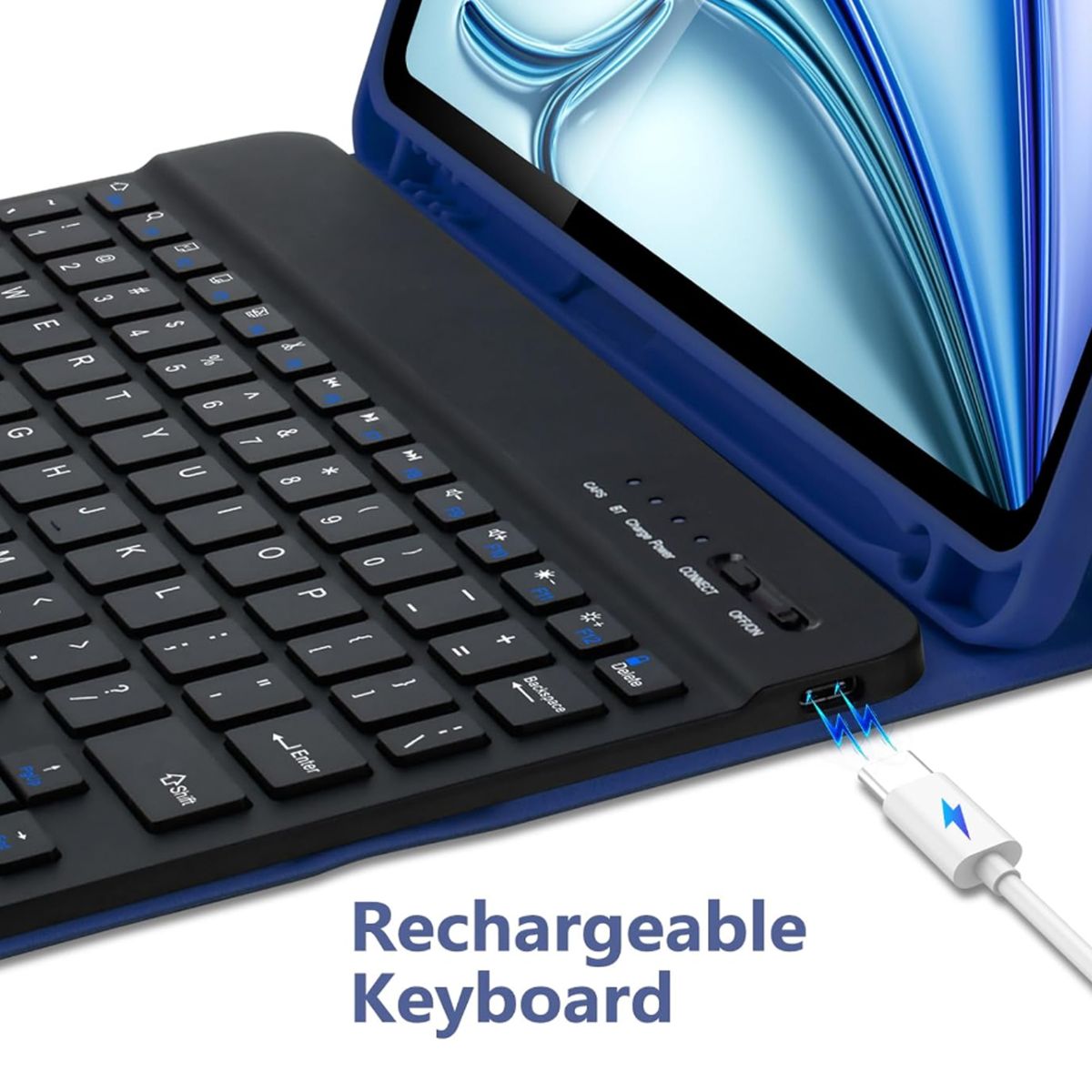JOIGO - Funda Con Teclado Español Para iPad Air 11 M3 2025 Lila