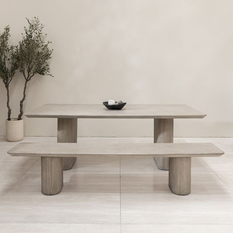 FORASTERO - Mesa De Comedor Mattia Cemento Forastero