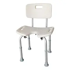ONEDER - Silla De Ducha Portatil Baño Con Rebaje Respaldo Aluminio 302B