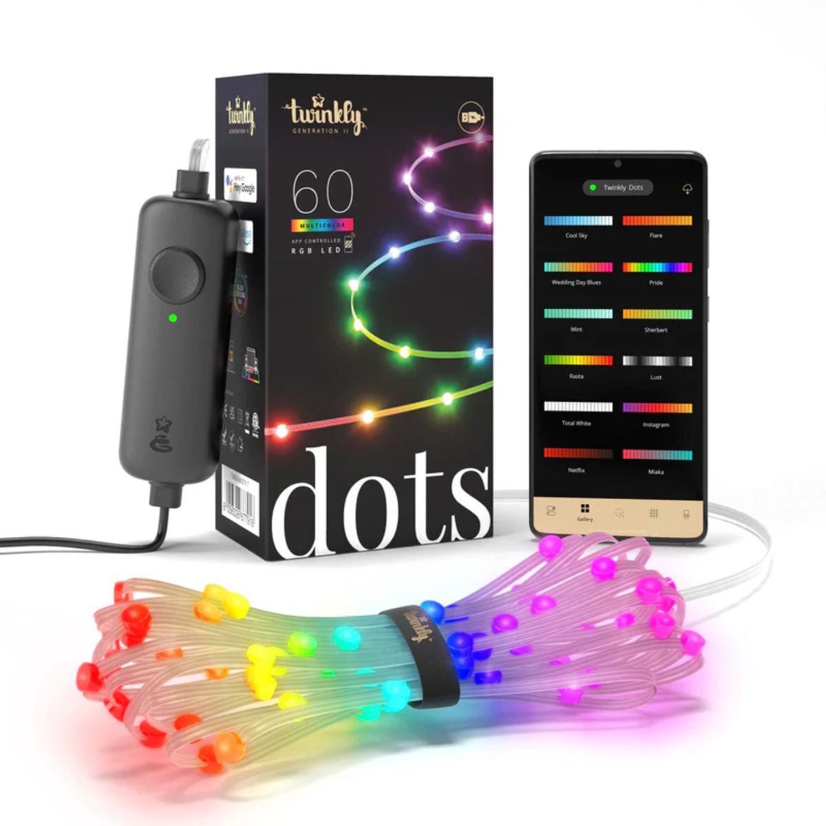 TWINKLY - Cadena Dots 60 LED RGB USB-A Twinkly TWD060STP-T