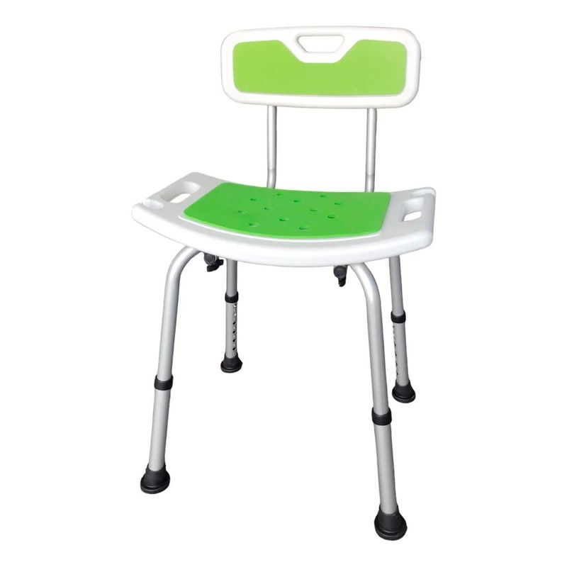GENERICO - Silla De Ducha Para Baño Portatil Aluminio Altura Ajustable 301DA