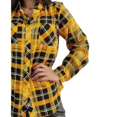 LIKE SHOP - Blusón Mujer Manga Larga Cuadrille Algodón 0021