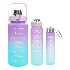 TIOZONEY - Botellas Deportivas De Agua Motivadora 2l+900ml+300ml
