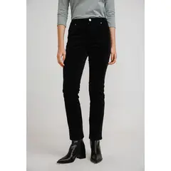CANADIENNE - Pantalón Cotelé Mujer Algodón Negro