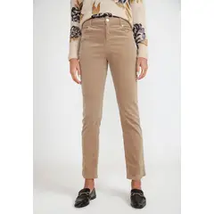 CANADIENNE - Pantalón Cotelé Mujer Algodón Camel