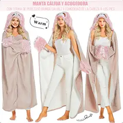 ARCA SHOPPING - Poleron Chiporro Mujer Manta Polar Poleron Invierno Frazada