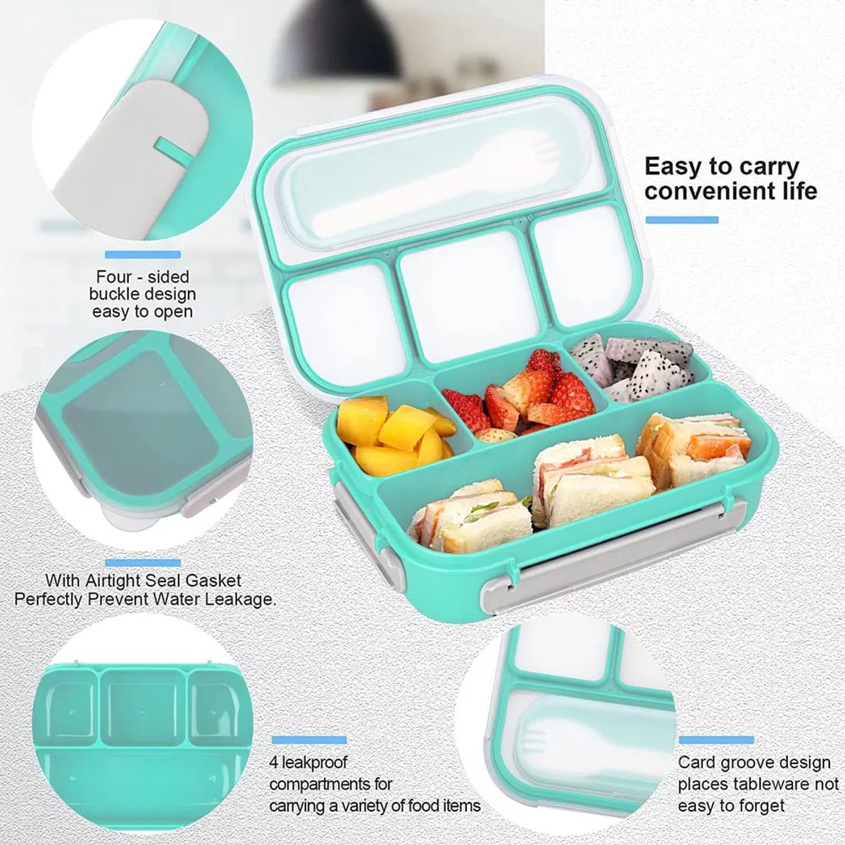 TIOZONEY - 16pcs Fiambrera Bento Para Adultos Niños