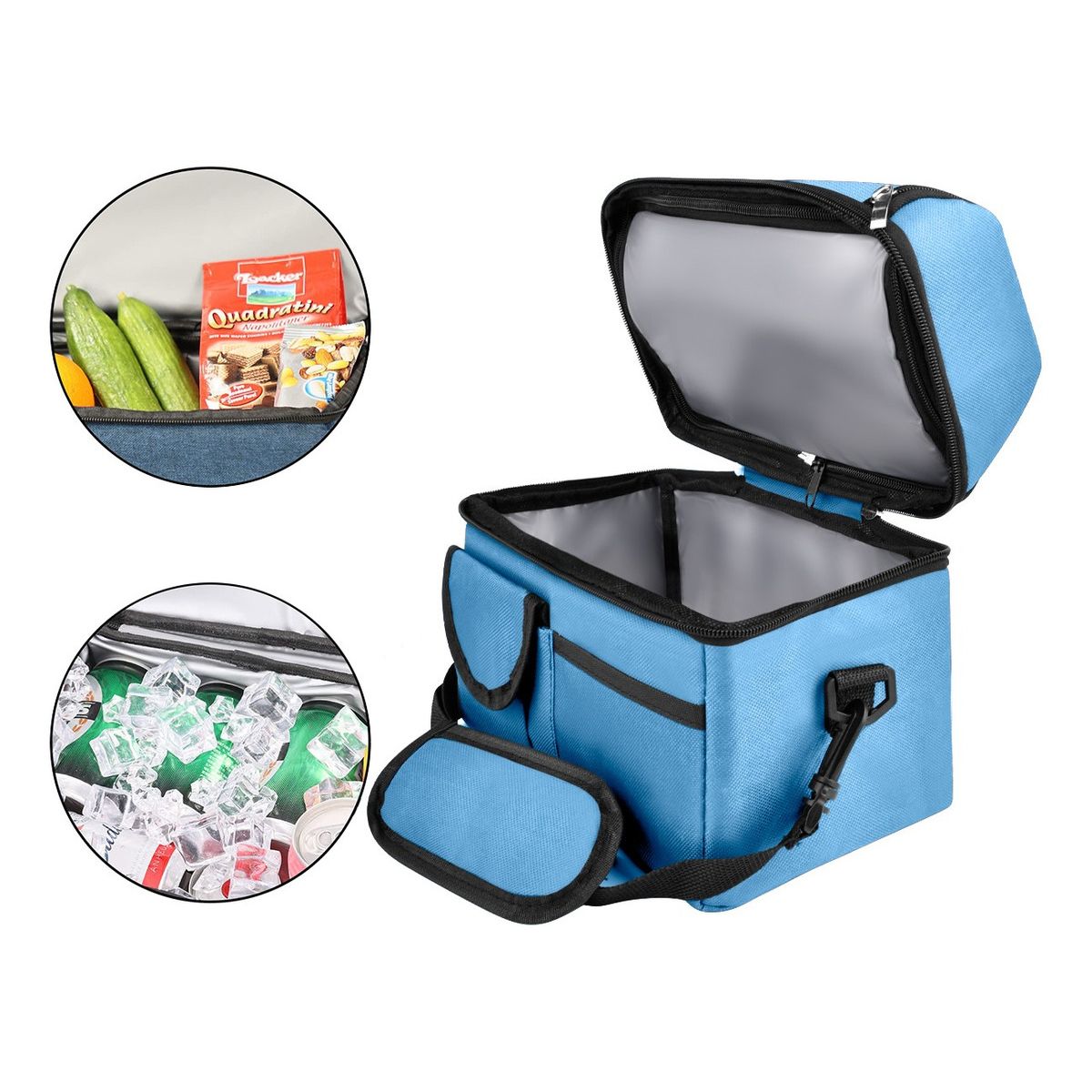 TIOZONEY - Loncheras Escolares Impermeable 8l Gran Capacidad Doble Capa