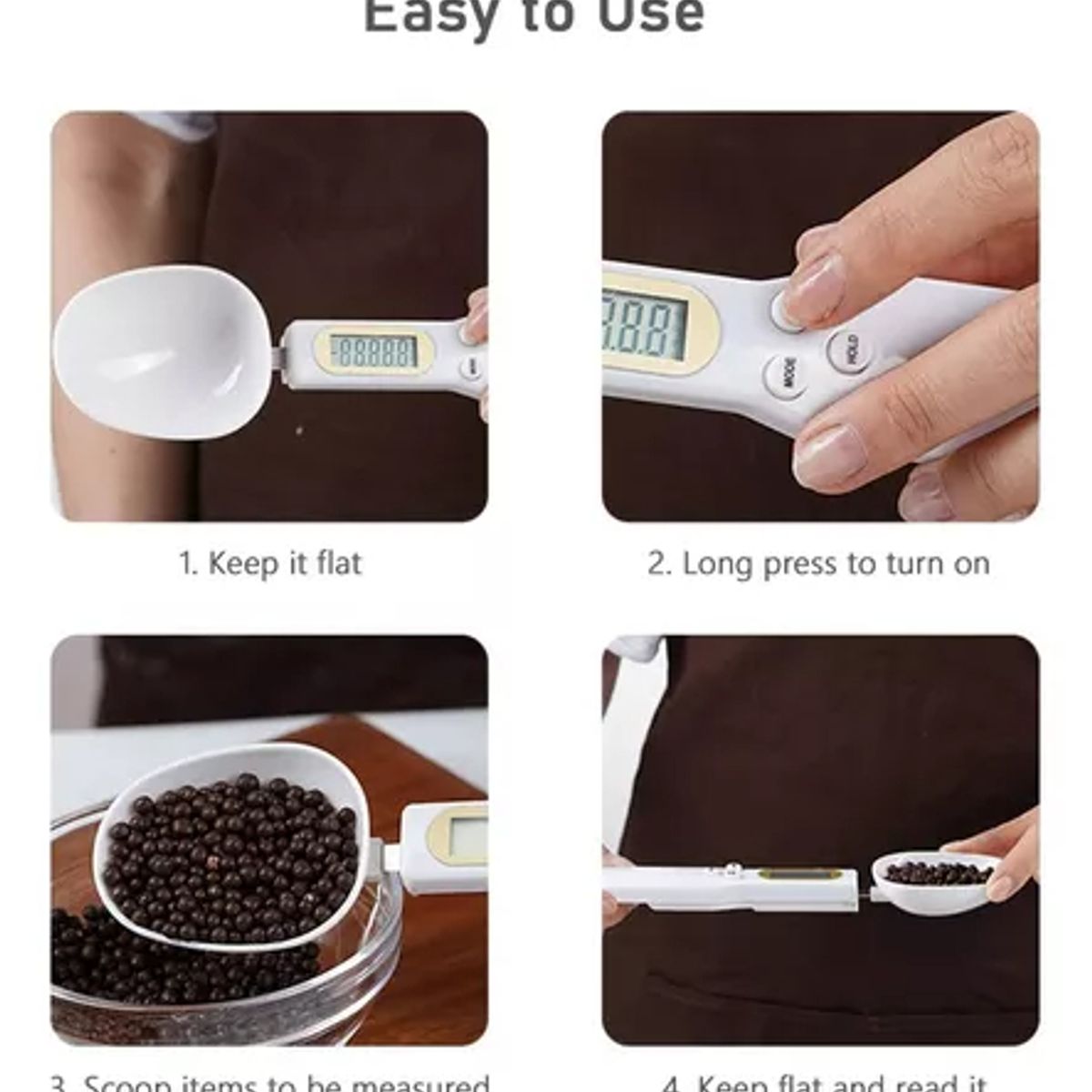 TIOZONEY - Cuchara Pasteleria Medidor Gramera Pesa Digital Cocina Pesa 500g