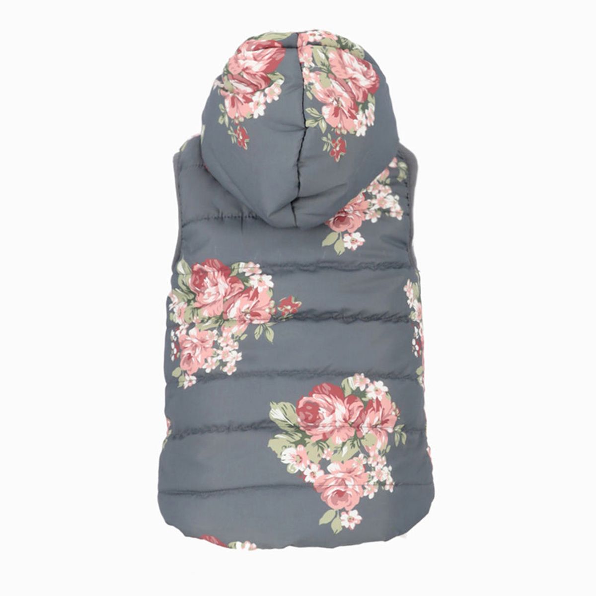 LIMONADA - Parka bebé floreada sin mangas gris Limonada
