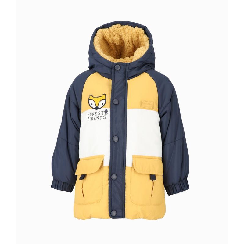 BLACK AND BLUE - Parka bebés impermeable mostaza Black and Blue