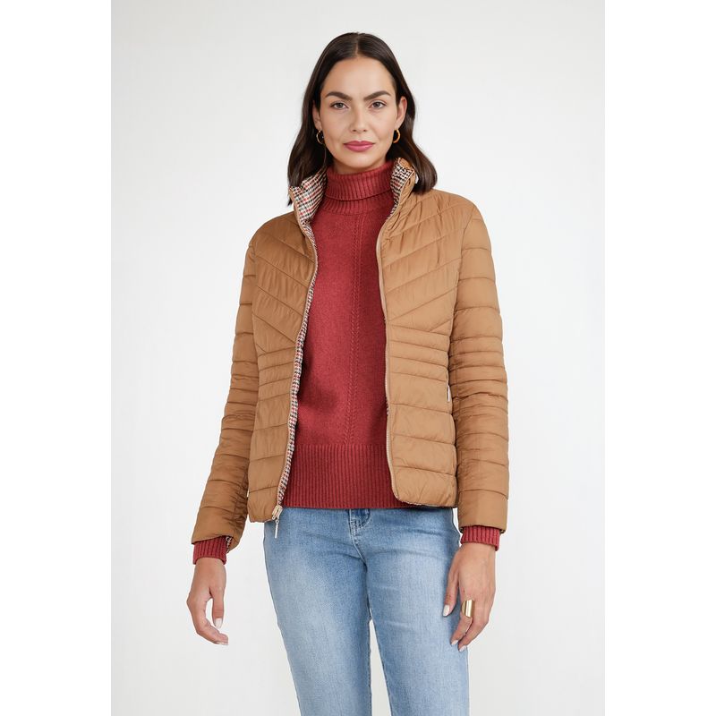 CANADIENNE - Parka Reversible Mujer Poliéster Camel Canadienne