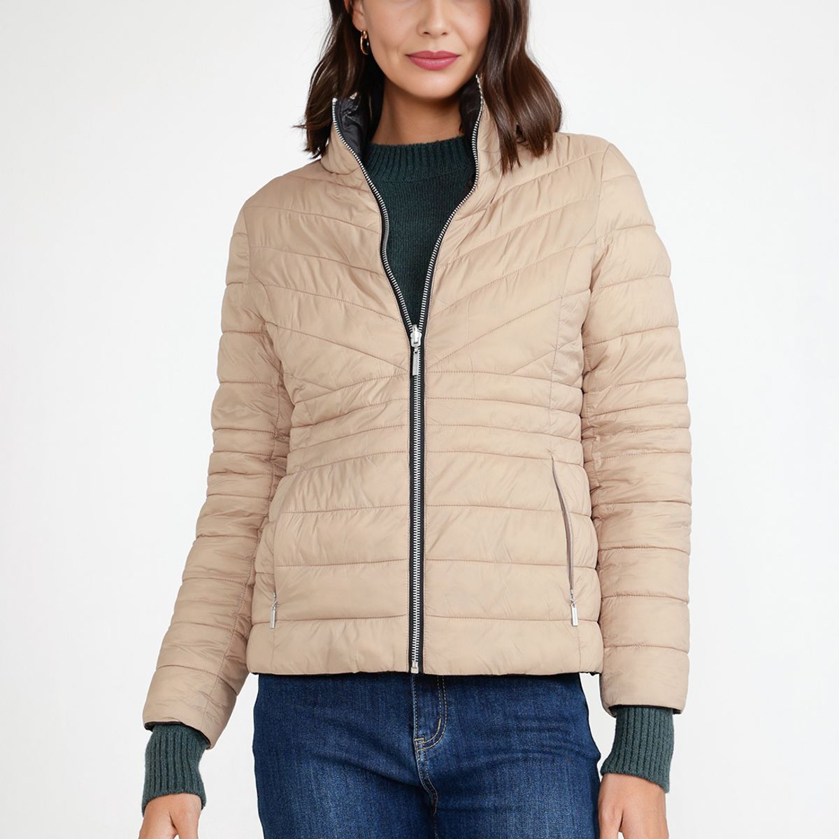 CANADIENNE - Parka Reversible Mujer Poliéster Negro