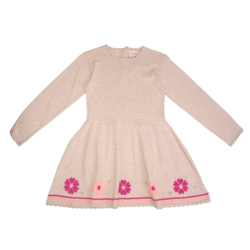 PILLIN - Vestido Niña Beige Pillin PVB921-25BEI  - Blanco