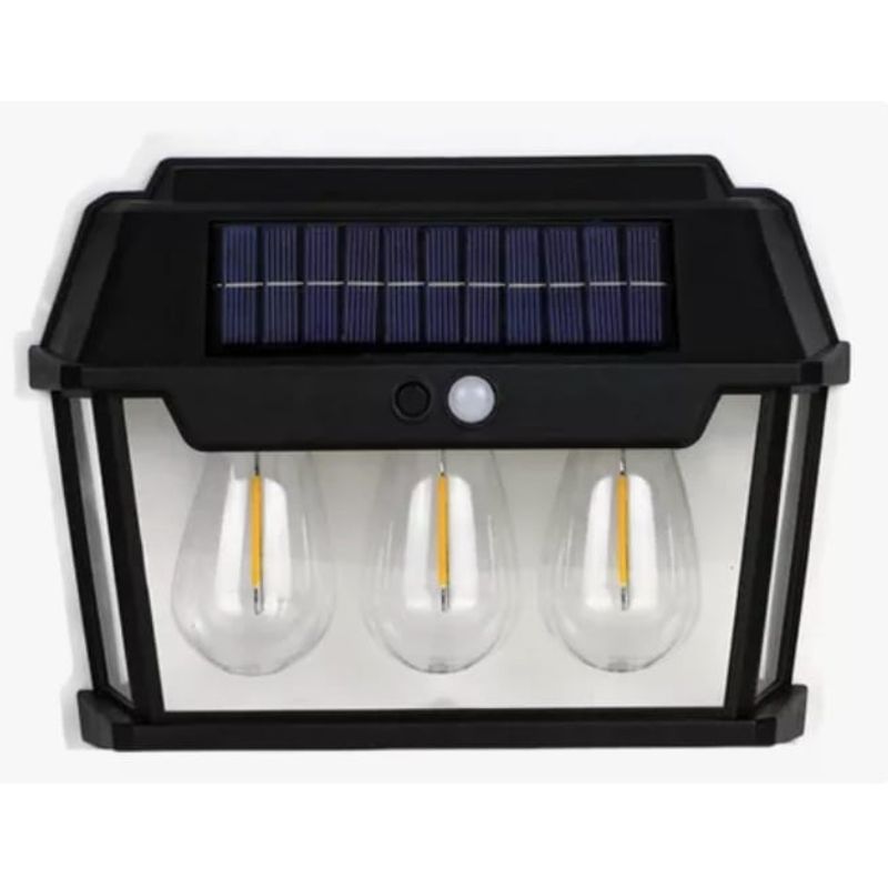 ATLAS - Farol Aplique Solar Sensor De Movimiento Triple Ampolleta
