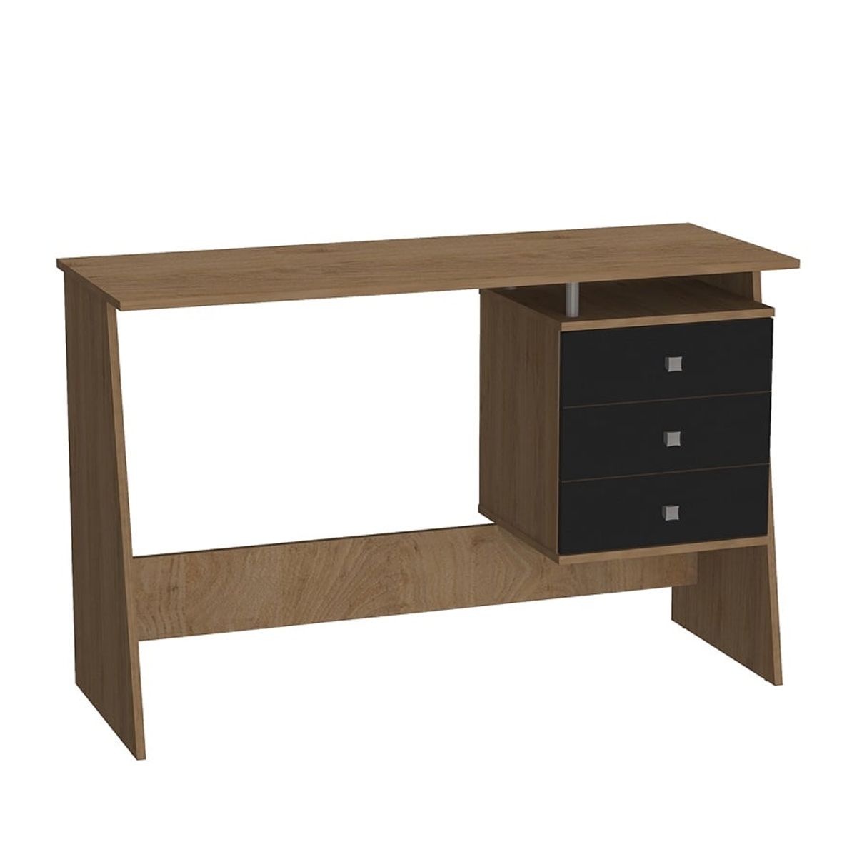 DF HOME - Escritorio Nova Emovell Madera Negro 3 Cajones B36.071