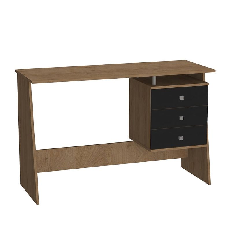 DF HOME - Escritorio Nova Emovell Madera Negro 3 Cajones B36.071.