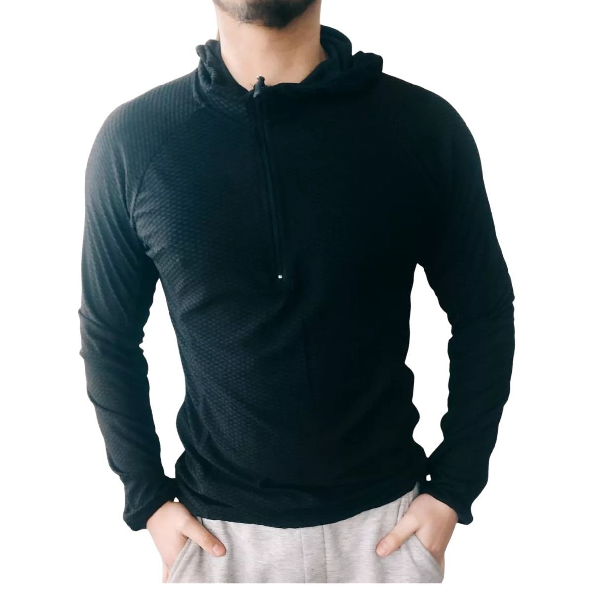 GARSIL - Poleron Deportivo Segunda Capa Con Cierre Para Hombre Con Gorro
