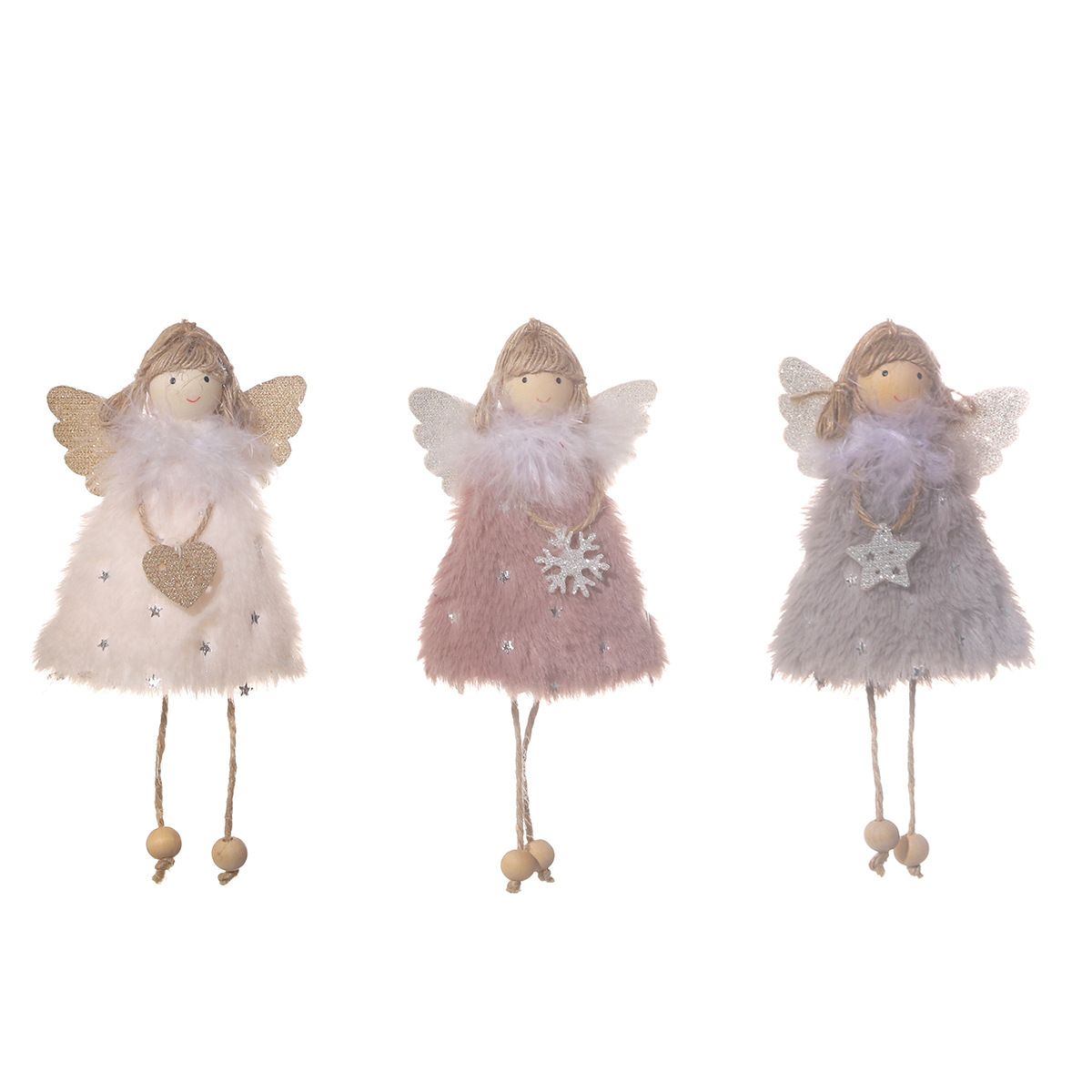 TIOZONEY - 3 colgantes de muñeca de ángel adorno colgante de ángel de Navidad