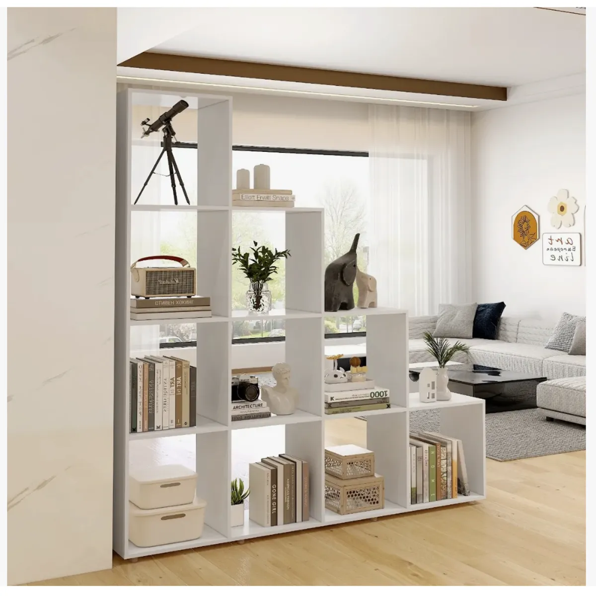 HOMER DESIGN - Organizador Repisa Estante Living Librero 70x24x159cm