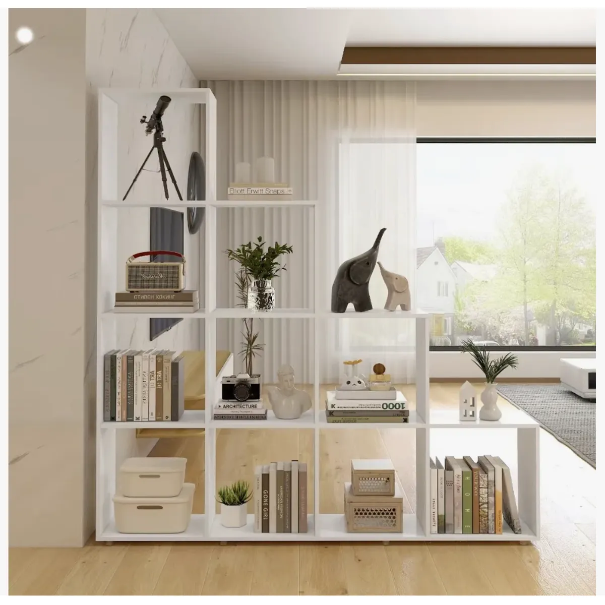 HOMER DESIGN - Organizador Repisa Estante Living Librero 70x24x159cm