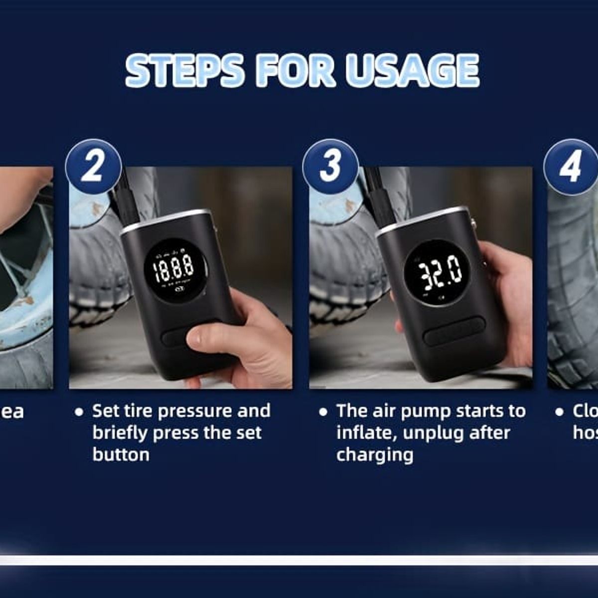 GENERICO - Mini Compresor De Aire - Bomba De Aire Eléctrica Portátil