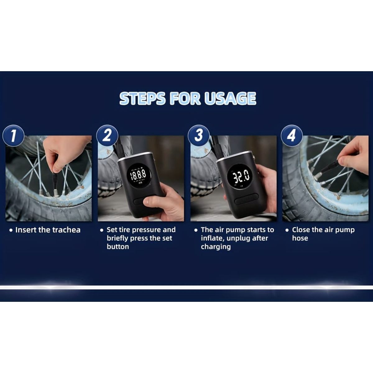 GENERICO - Mini Compresor De Aire - Bomba De Aire Eléctrica Portátil