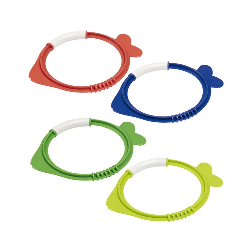 GENERICO - Set De 4 Anillos De Buceo De Peces Para Niños Natación Juego