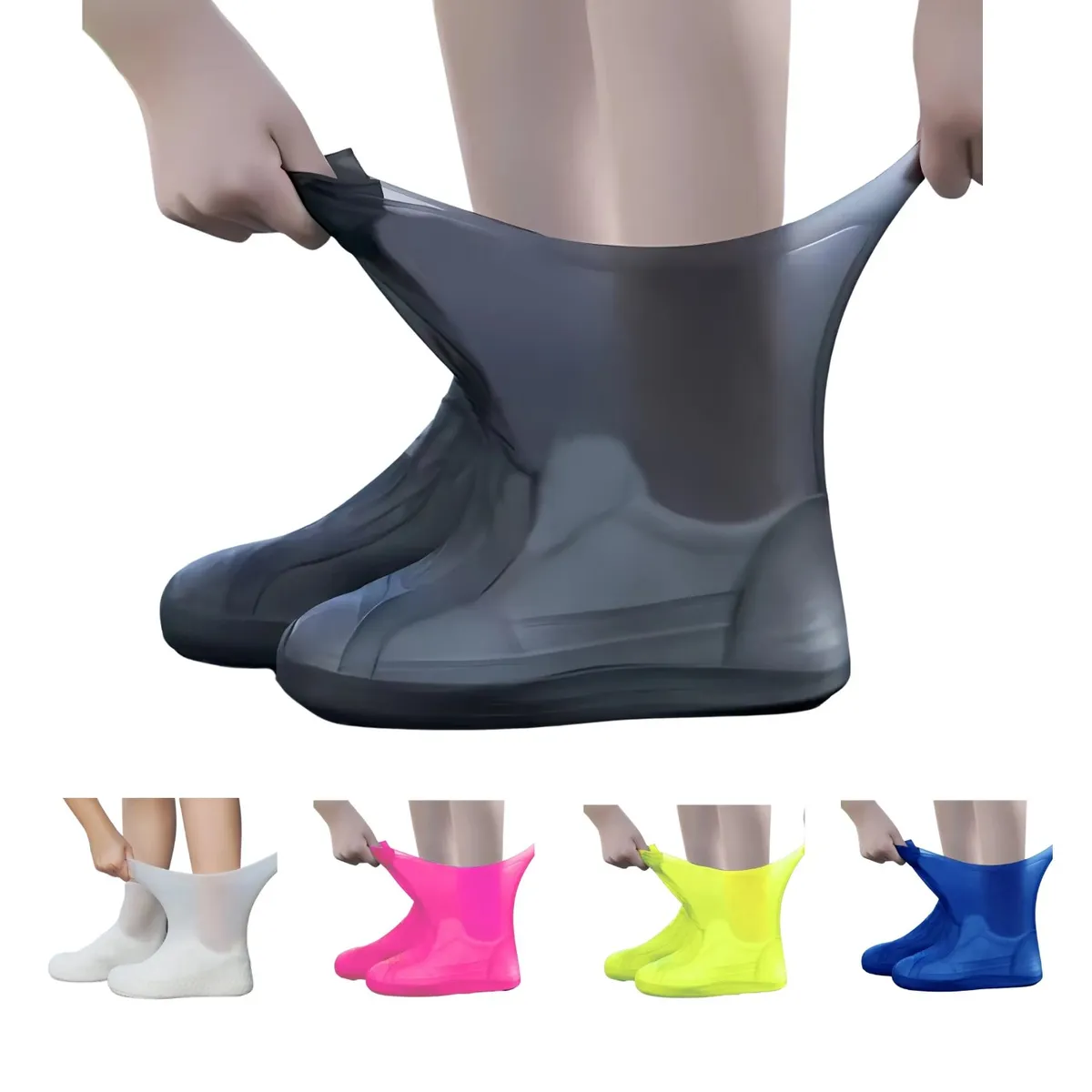 CRUSEC - Pack 5 Pares Cubrezapatos Impermeable Latex Protector Botas