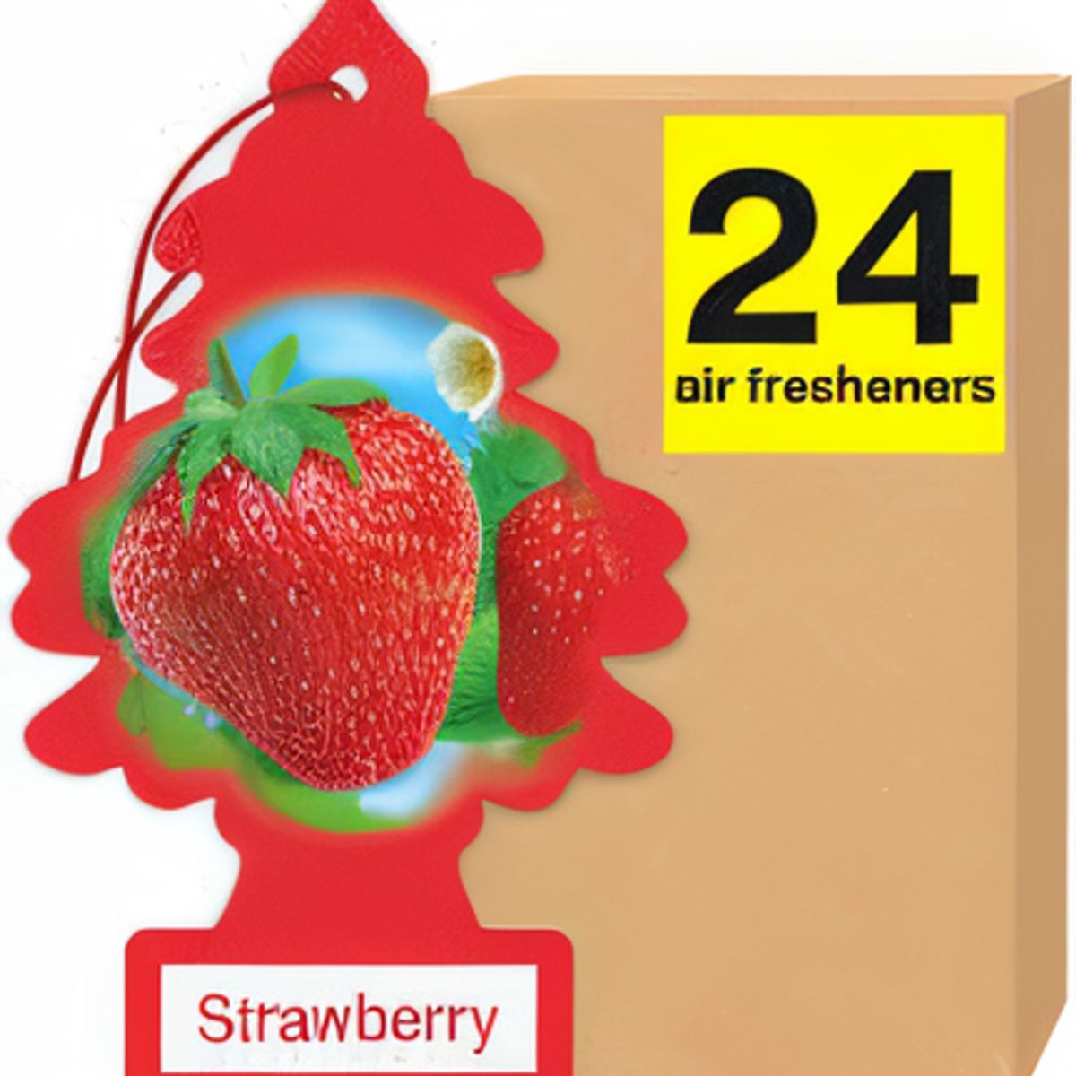 LITTLE TREES - Pack 24 Pinos Aromatizantes Little Trees Aroma Frutilla