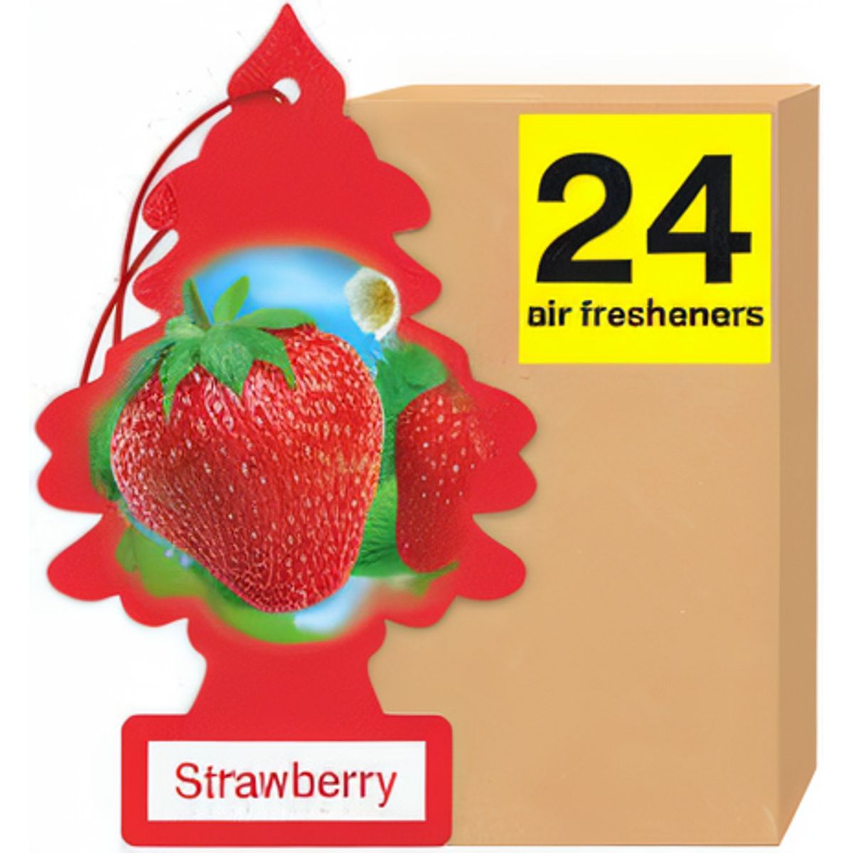 LITTLE TREES - Pack 24 Pinos Aromatizantes Little Trees Aroma Frutilla