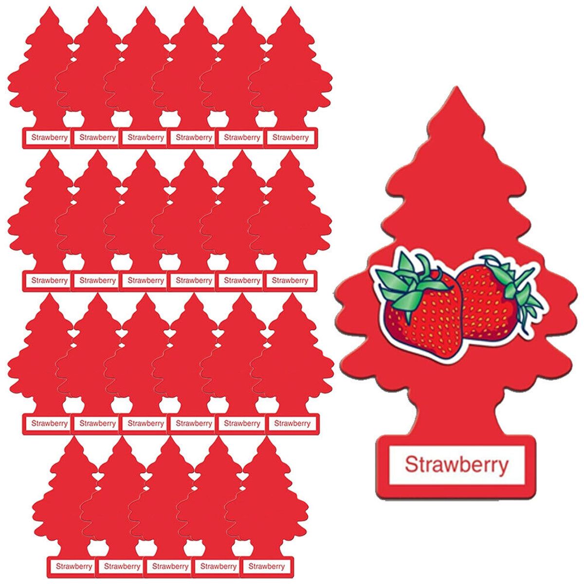 LITTLE TREES - Pack 24 Pinos Aromatizantes Little Trees Aroma Frutilla