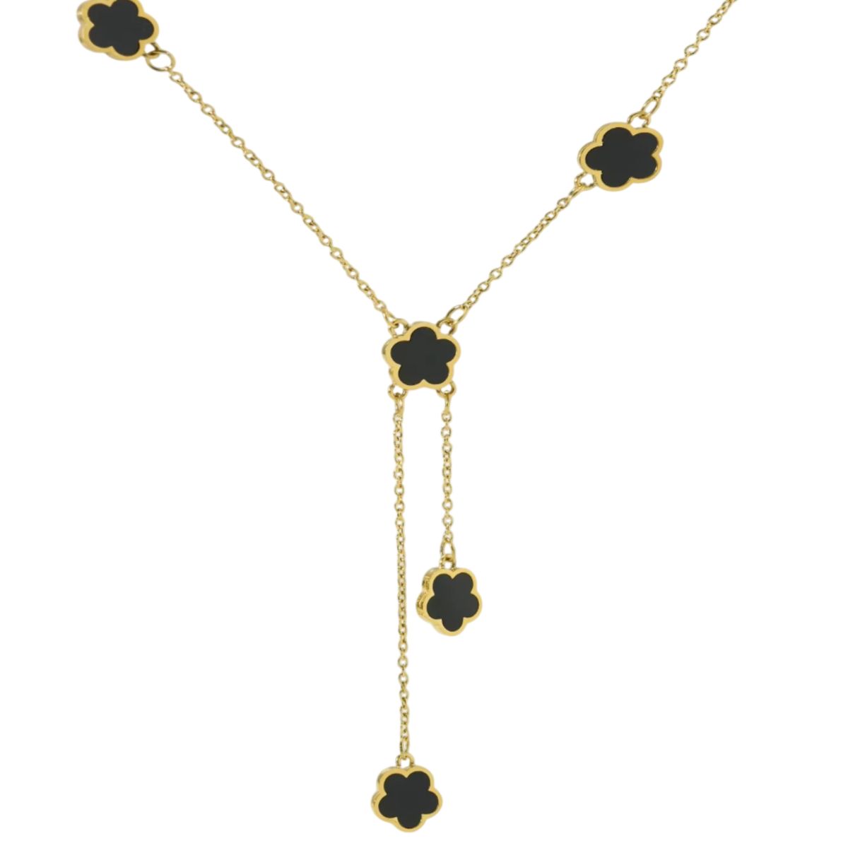 AMAZON - Collar Luxuryjoyascl Flores Dobles Bañado En Oro18kt