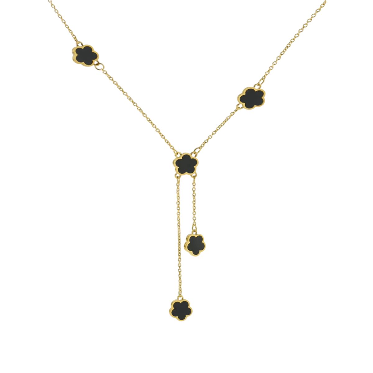 AMAZON - Collar Luxuryjoyascl Flores Dobles Bañado En Oro18kt