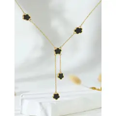 AMAZON - Collar Luxuryjoyascl Flores Dobles Bañado En Oro18kt